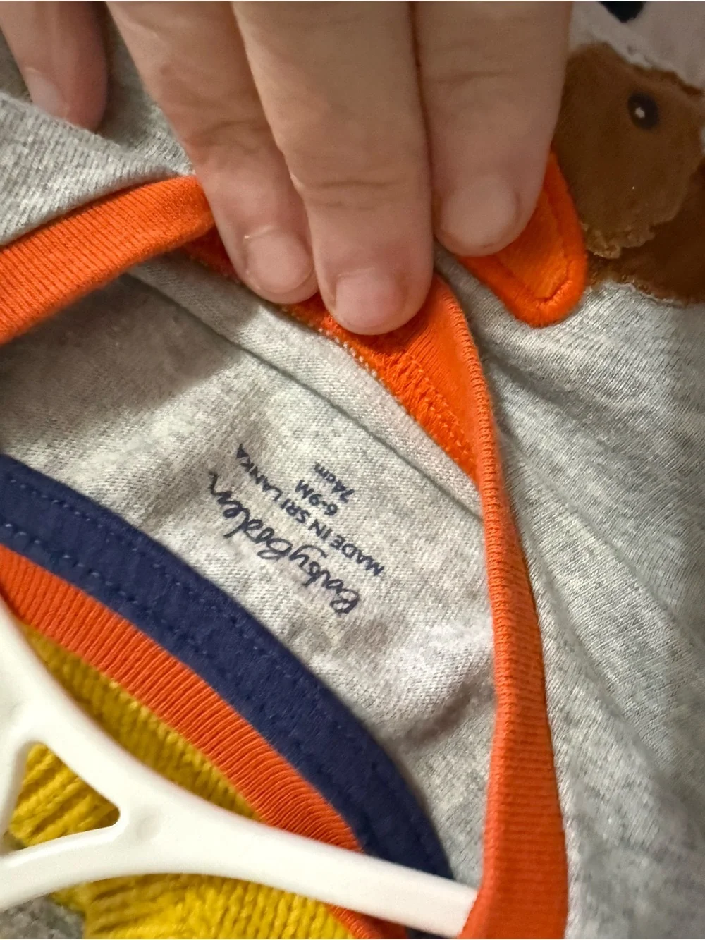 Baby Boden Dog in Pumpkin Appliqué Shirt